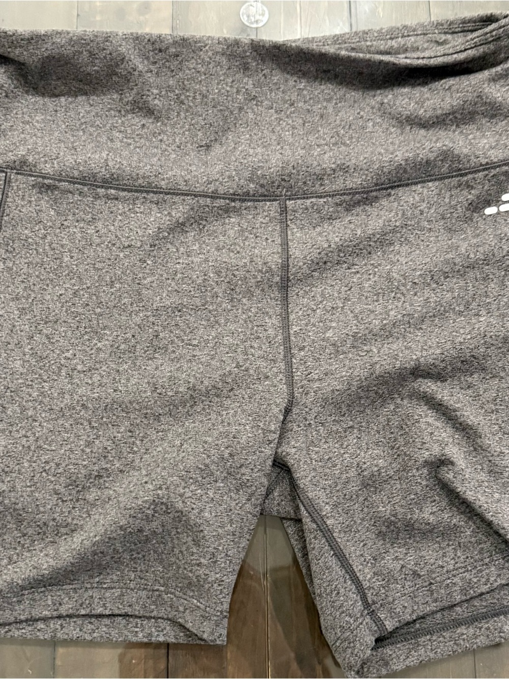 bcg Gray Heather High-Waist Bike Shorts
